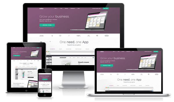 Imagen de Odoo y bloque de texto